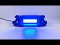 Vnútorny modrý LED predátor - 18x 1,5W / ECE R65 (252x116x76mm) - Video Youtube
