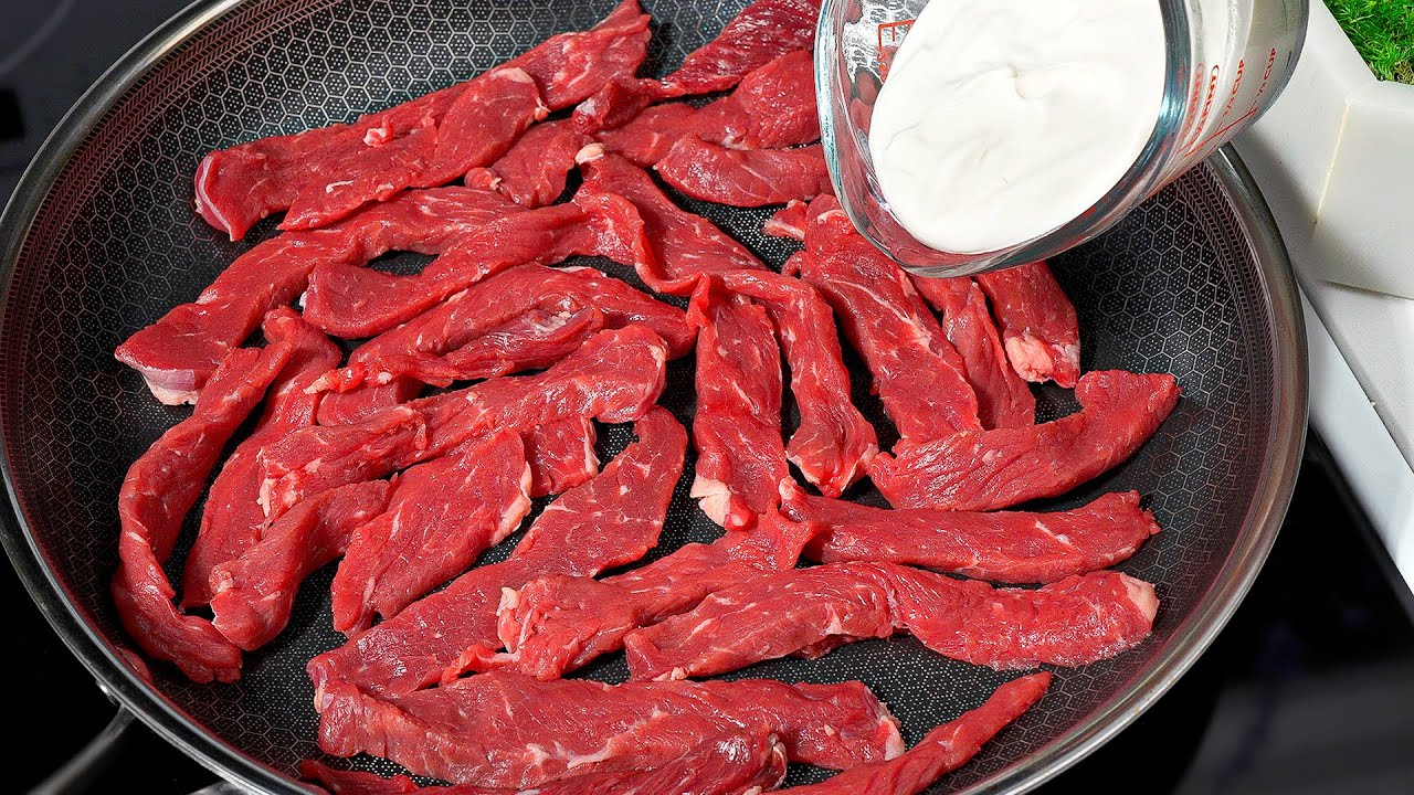 The famous French meat recipe that made just in 30 minutes! Easy, quick and delicious!