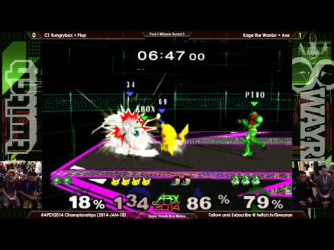APEX 2014   SSBM P1W5   CT Hungrybox + Plup VS Kage the Warrior + Axe