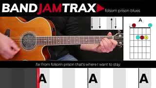 Folsom Prison Blues - Johnny Cash | EASY GUITAR LESSON | Scrolling Chords & Lyrics