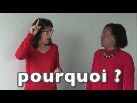 Apprendre la langue des signes LSF conversation  bonjour, ça va non ah bon pourquoi suis fatiguée