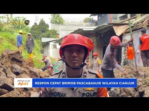 RESPON CEPAT TIM SAR BRIMOB POLDA JABAR PASCA BANJIR YANG MELANDA WILAYAH CIANJUR