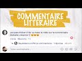 Le commentaire littéraire - français - 1ère