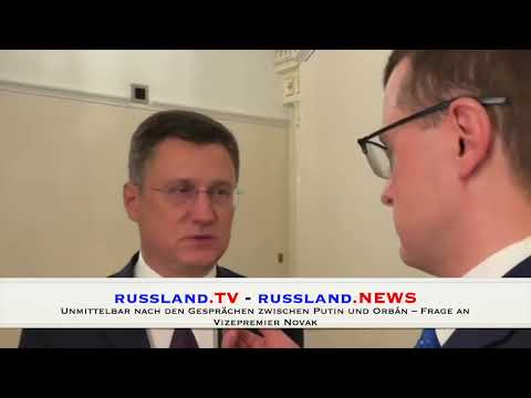 Unmittelbar nach den Gesprächen zwischen Putin und Orbán – Frage an Vizepremier Novak