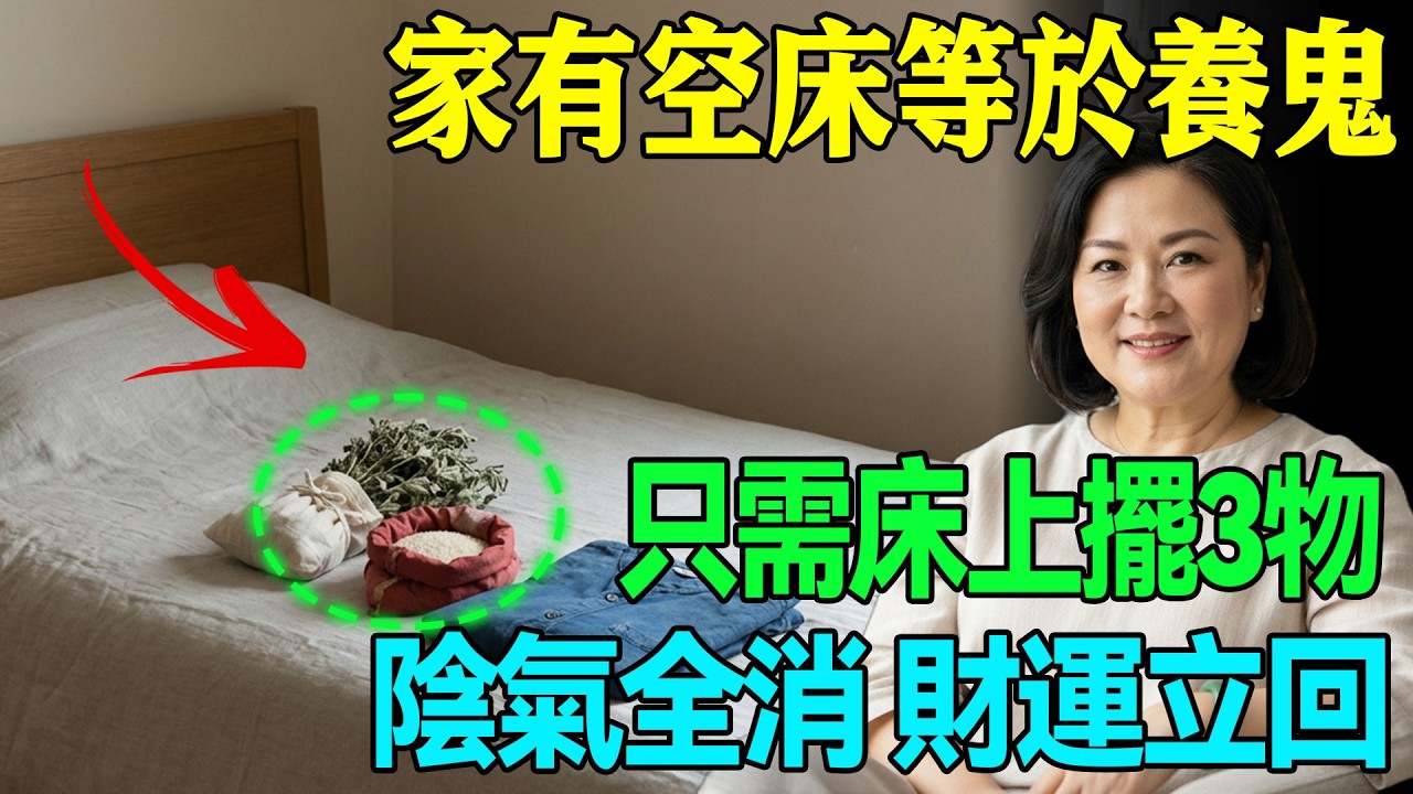 空床聚陰、全家不寧！只需擺上這3樣，陰氣全消！財運立回！#居家風水 #臥室禁忌 #招財化煞