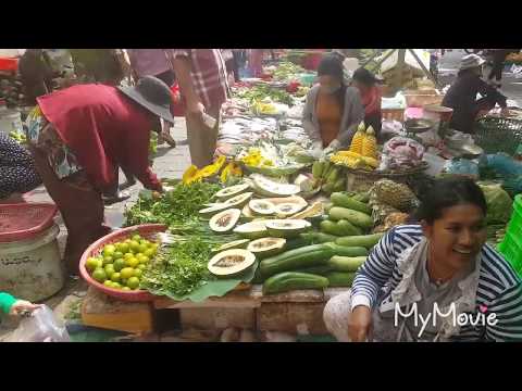 Fresh Asian Market - Phnom Penh Market Food - Boeung Trabaek Market Video