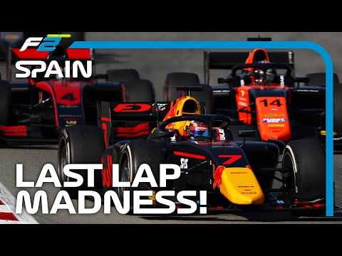 Crazy Last Lap Madness In F2! | 2020 Spanish Grand Prix
