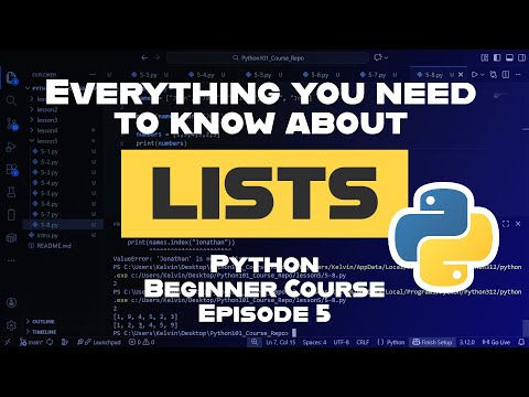 Simple List Methods — Ep. 5 | Learn Python (Noob to Pro)