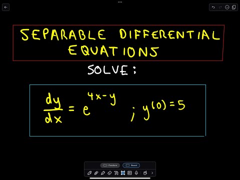 Solving a Separable Differential Equation, Another Example #4, Initial Condition
