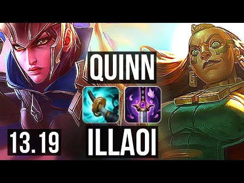 QUINN vs ILLAOI (TOP) | 6 solo kills, 500+ games | KR Master | 13.19