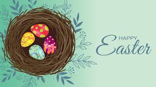 Happy Easter wish animation with eggs free download
