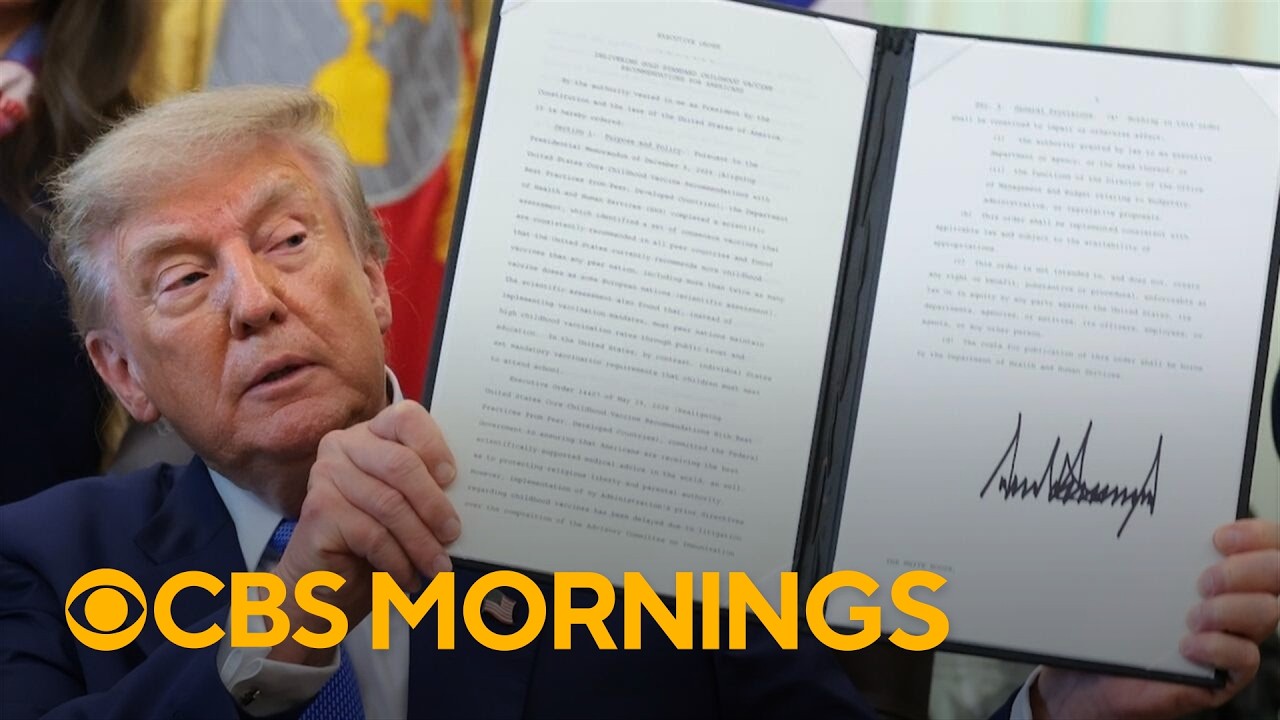 Trump signs order on new recommendations for childhood vaccines