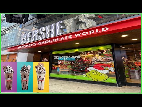 Hershey’s Chocolate World New York City Times Square. Hershey’s Shop Store Products Best Milkshakes
