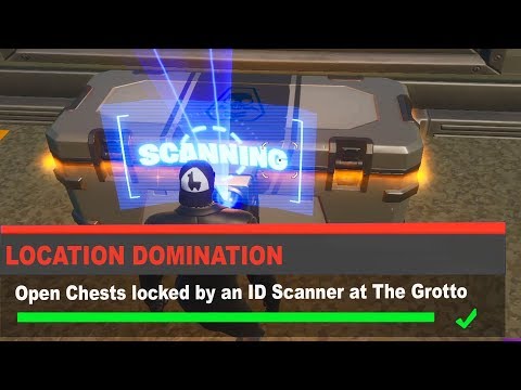 Open Chests locked by an ID Scanner at The Grotto Fortnite