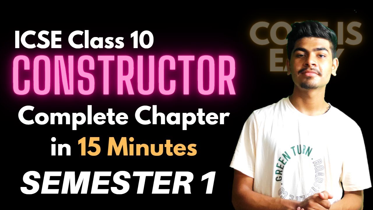 Constructor in Java | ICSE Class 10 Constructor Chapter 4 | One Shot | Semester 1 | Computer