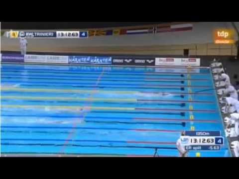 Gregorio Paltrinieri Gold Medal 1500m Freestyle   New Europe Record   European Championship Berlin