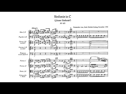 Mozart: Symphony No. 36 in C major, K. 425 "Linz" (with Score)