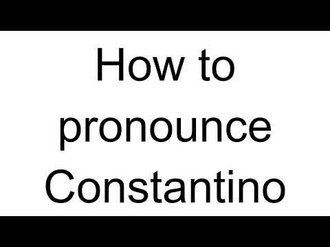 How to Pronounce Constantino (Portuguese)