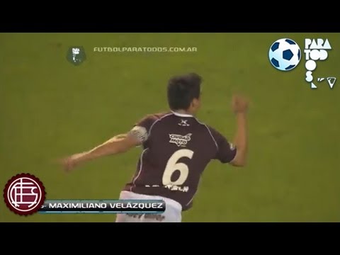 Gol de Velázquez. Racing 1 Lanús 1. Fecha 6. Torneo Inicial 2013