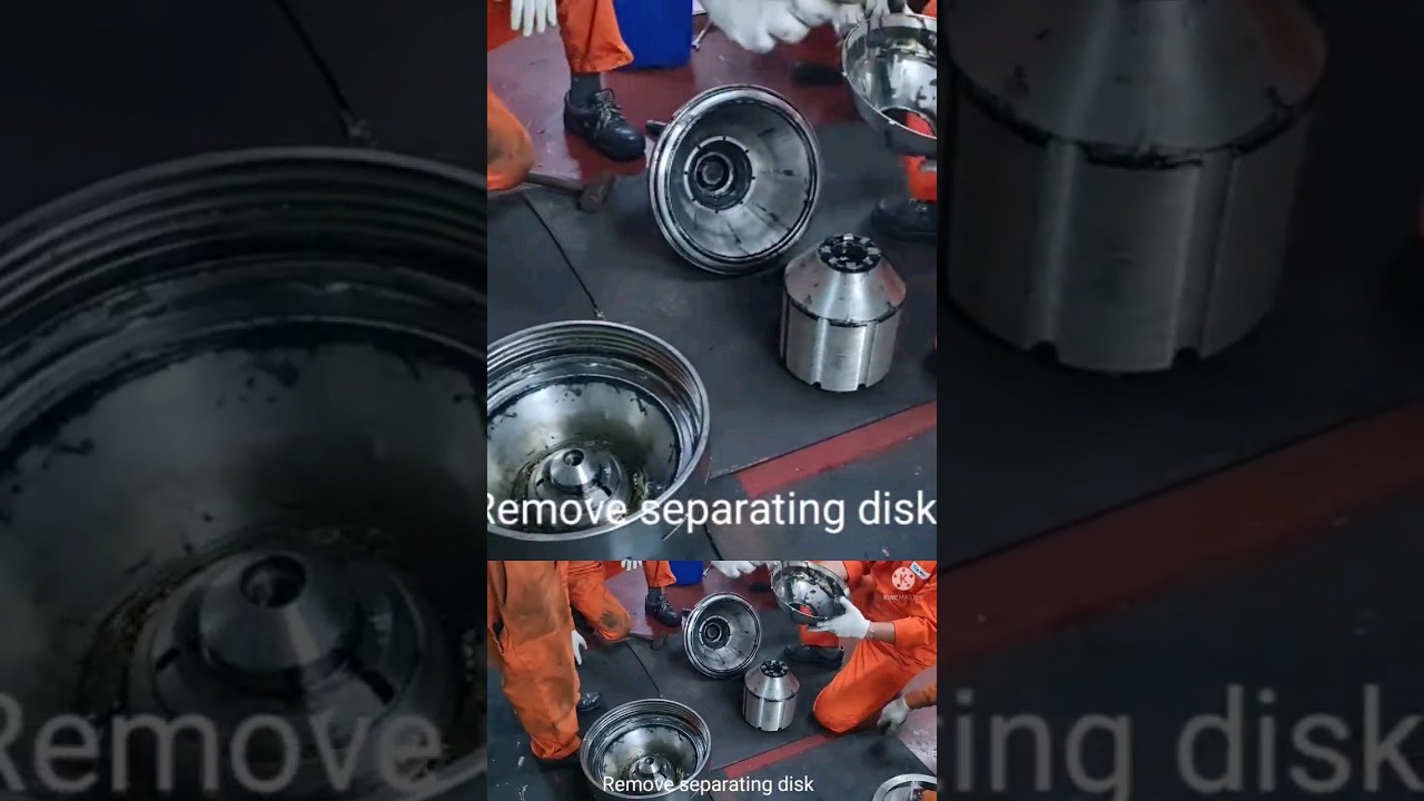 GEA Westfalia separator bowl parts overhaul ( full video in my channel) #shorts