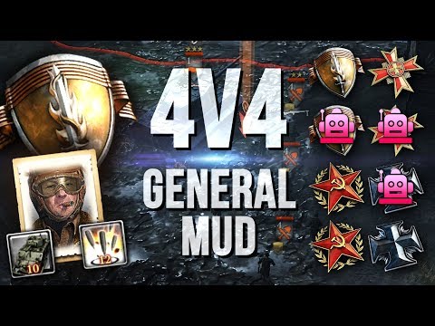 BARN BURNER: Bot Battles [4v4] [USF] [General Mud] — Full Match of Company of Heroes 2