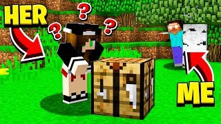 SHE **FREAKED** when SHE SAW HEROBRINE in Minecraft!