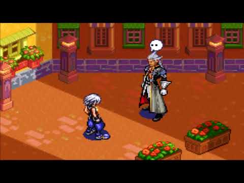 Kingdom Hearts Chain of Memories (GBA) Reverse/Rebirth Cutscene #31 DiZ appears in front of Riku