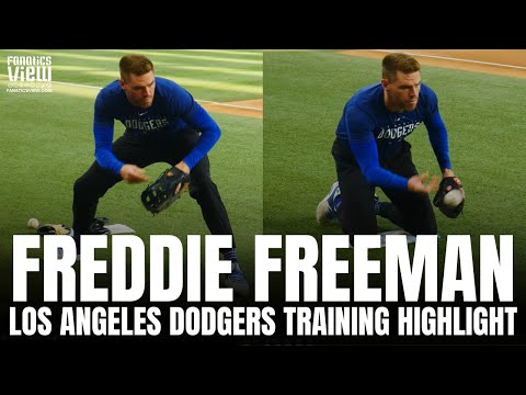 How Freddie Freeman Prepares to Play First Base for Los Angeles Dodgers | Defensive Drills Highlight