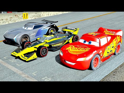 Lightning McQueen vs IndyCar 2021 vs Jackson Storm at Top Gear Track