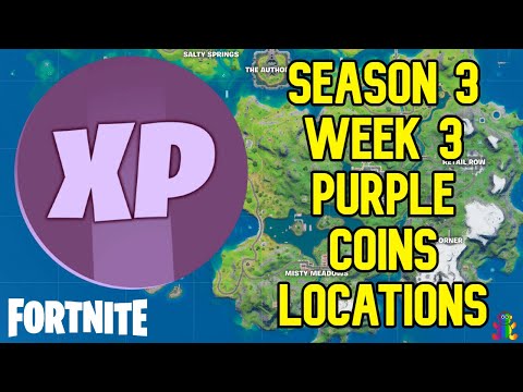 Season 3 Week 3 PURPLE XP Coin All Locations Guide - Fortnite