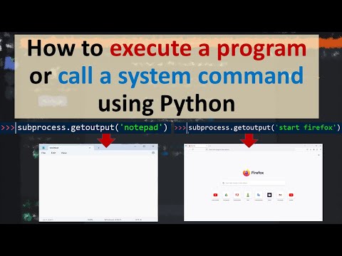 How To Execute A Program Or Call A System Command Using Python