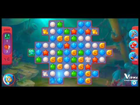 Fishdom. 9396 hard level no boosters and diamonds. 12 moves