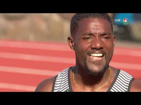 Olympic Track And Field Trials | Justin Gatlin Wins 100m In 9.80 Seconds