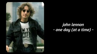 John Lennon - One Day (At A Time) (Lyrics) Cover by Elton John