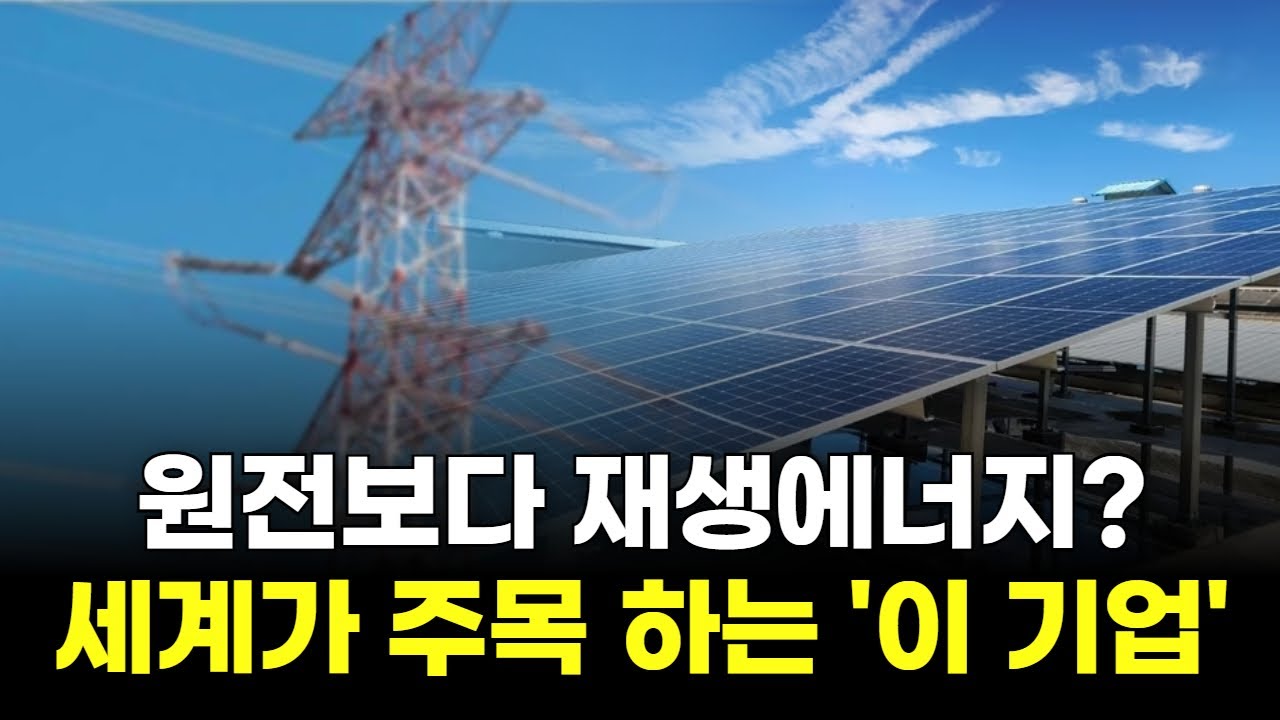 원전보다 재생에너지? 세계가 주목 하는 전력 설비 '이 기업'