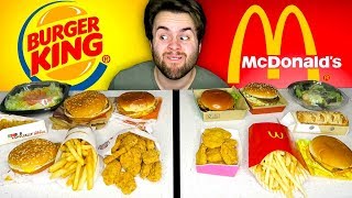 McDONALD'S vs. BURGER KING - Fast Food Restaurant Taste Test!