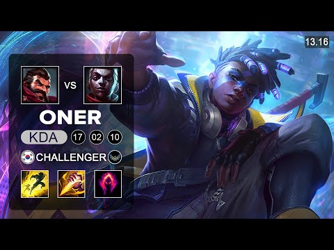 Oner Ekko vs Graves Jungle - KR Challenger - Patch 13.16 Season 13