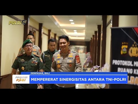 SINERGISITAS TNI-POLRI, KAPOLDA BALI TERIMA KUNJUNGAN PANGDAM IX/UDAYANA DI MAPOLDA BALI