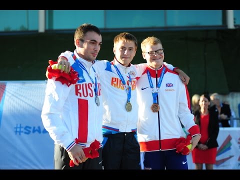Men's 100m T37 | Victory Ceremony | 2014 IPC Athletics European Championships Swansea
