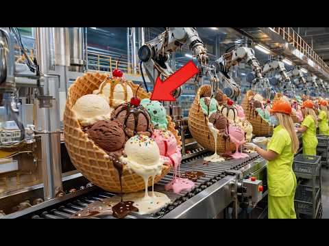 Inside a Luxury Neapolitan Ice Cream Factory – Full Mega Production Process