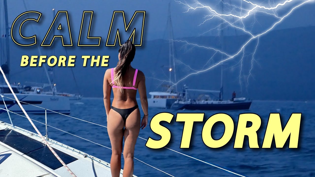 SEEKING SHELTER on SAILBOAT amidst LIGHTNING, THUNDER & DRAGGING BOATS… + SAILING ASMR - Ep 158