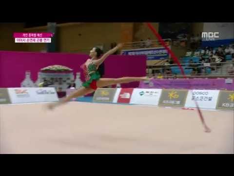 15.06.11_아시아리듬체조선수권 팀경기.22_장도우도우.리본. ZHANG Doudou.Ribbon [Team Final, Qualification]
