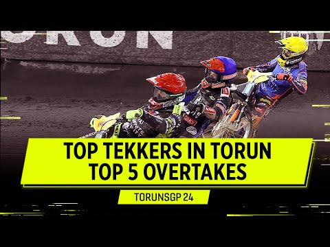 Too many racing lines 🤯 Top 5 Overtakes #TorunSGP 2024 | FIM Speedway Grand Prix