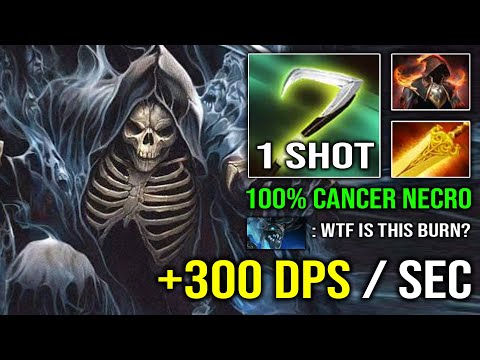 WTF Necrophos MID 300 DMG/SEC Radiance + Cloak of Flames with 4 Sec Skill Cooldown Dota 2