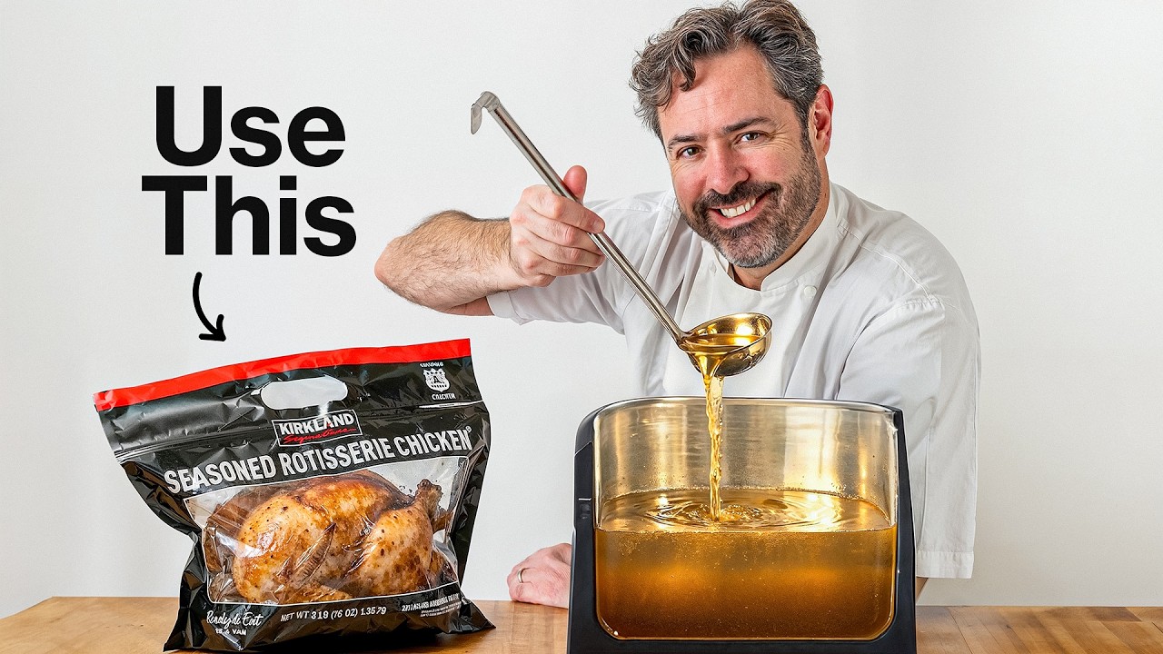 Quick Roast Chicken Stock (Pressure Cooker)