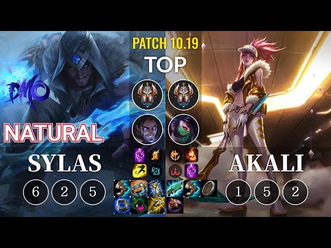 DMO Natural Sylas vs Akali Top - KR Patch 10.19