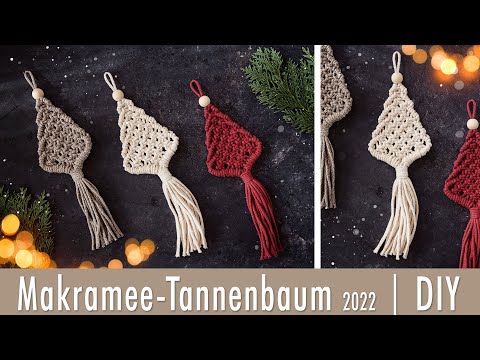 Makramee-Tannenbäumchen | DIY Anleitung zum mitknoten | hübsche, kleine Weihnachtsdeko