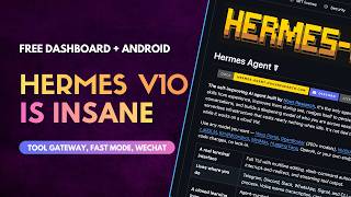 Hermes Agent V0.10 — Tool Gateway, Web Dashboard, 16 Platforms & Android Support