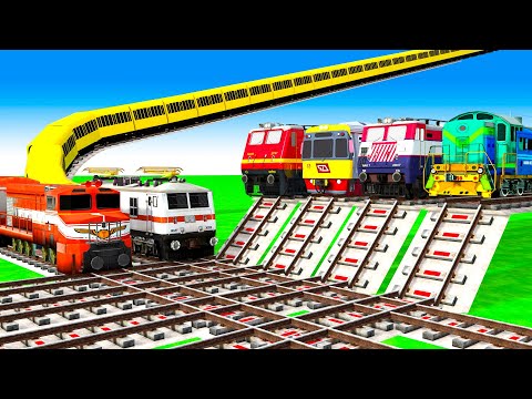 【踏切アニメ】あぶない電車 6️ TRAINS PASSING ON CRAZIEST & DANGEROUS RAILROAD TRACKS