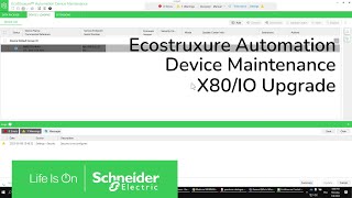 Az X80 IO frissítése az EcoStruxure Automation Device Maintenance segítségével
